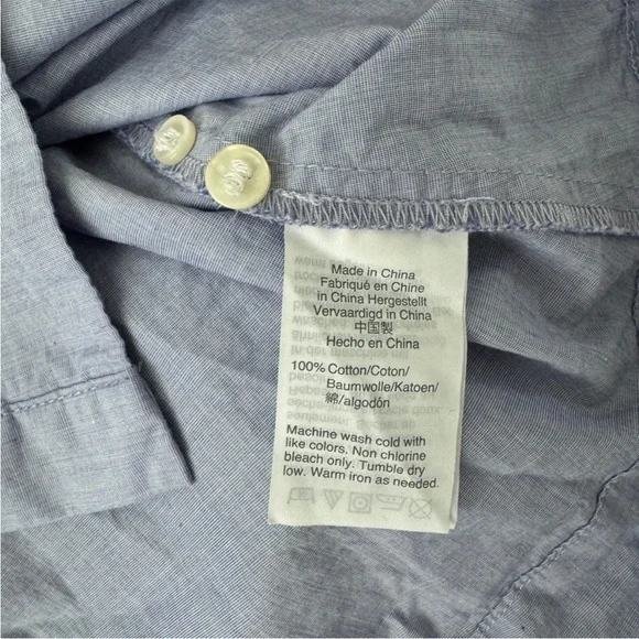 J. Crew Tie-waist shirt-dress in end-on-end cotton in PERI - Picture 6 of 7